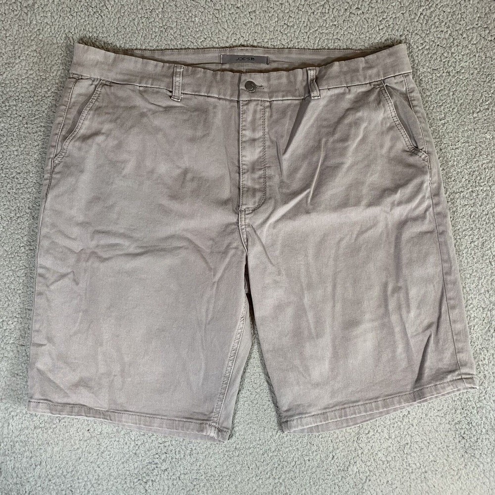 Joe's Jeans The Solid Trouser Shorts Light Grey Cotton Stretch Men's Size 40 EUC